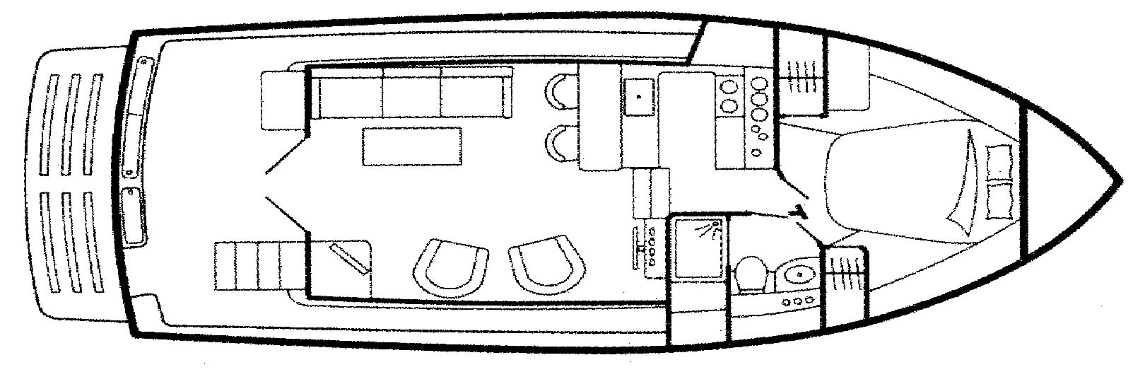 Mainship Yachts 34 Trawler floor plan