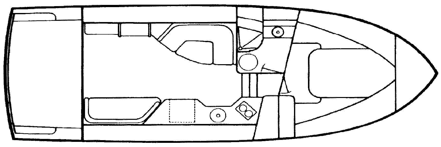 Mainship Yachts Mediterranean 35 Cockpit floor plan
