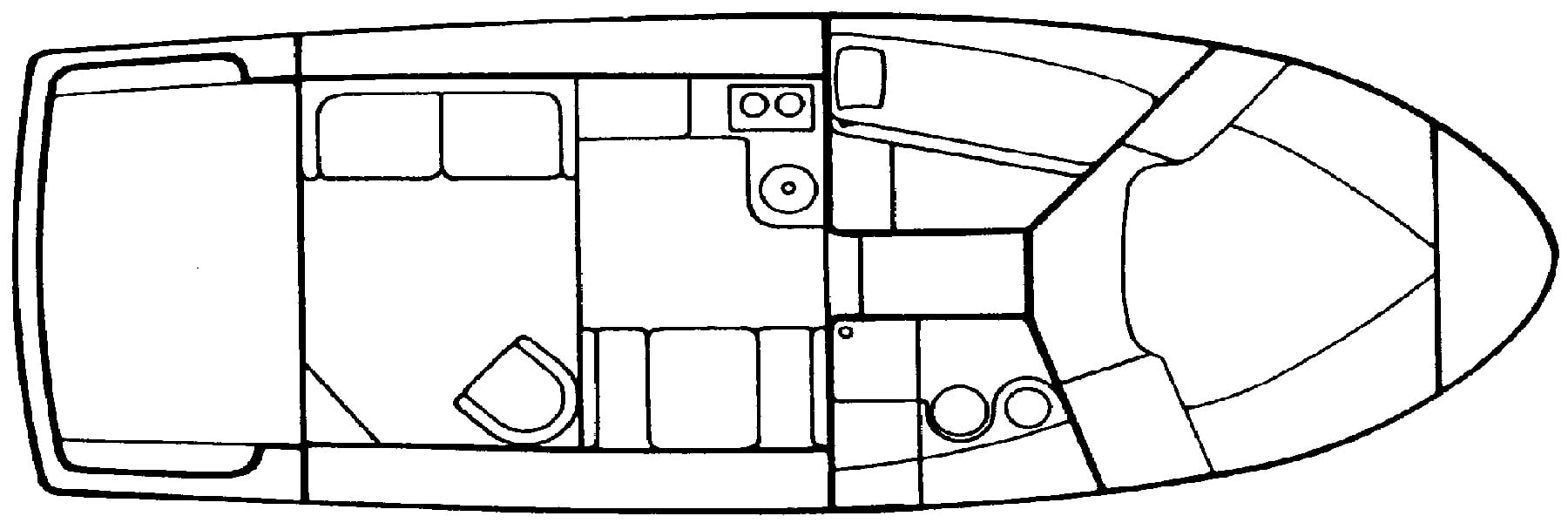 Mainship Yachts Mediterranean 35 Cockpit floor plan