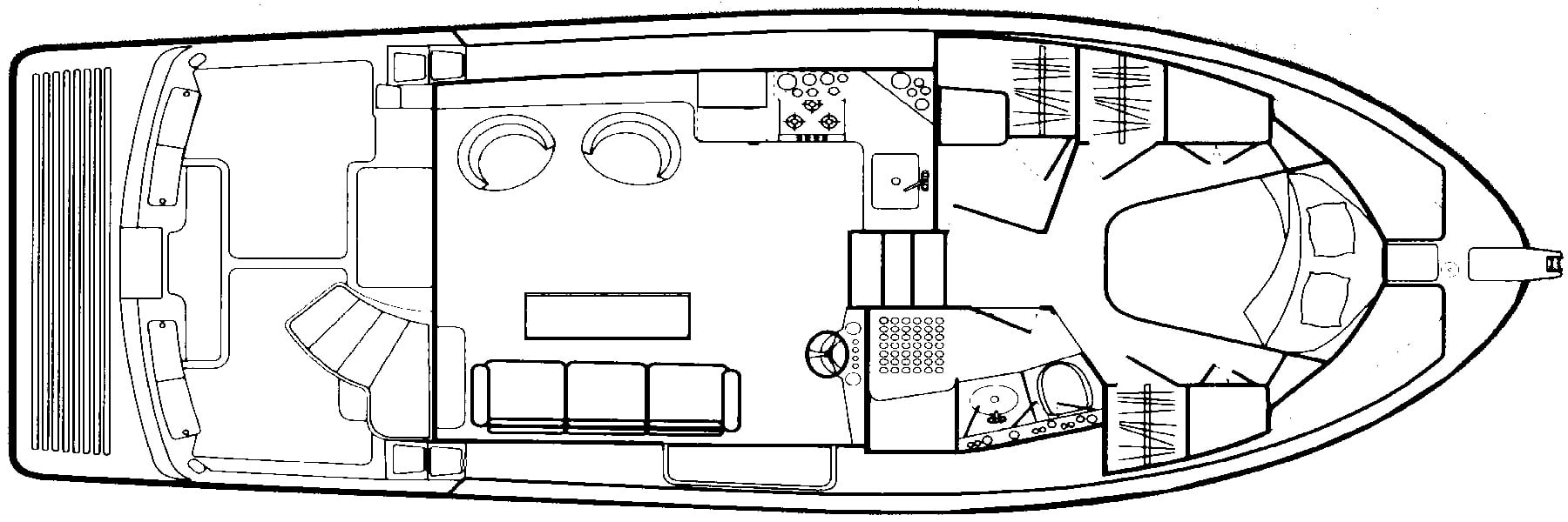 Mainship Yachts 350-390 Trawler floor plan