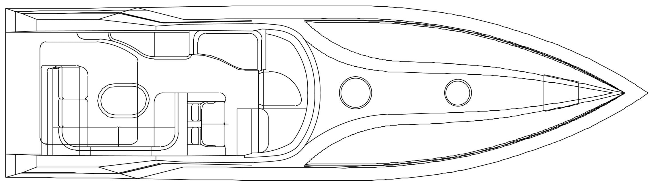 Fountain 38 Express Cruiser floor plan