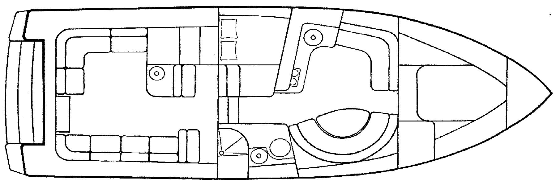 Mainship Yachts 39 Open; 39 Express floor plan
