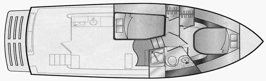Mainship Yachts 395 Trawler floor plan