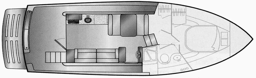 Mainship Yachts 395 Trawler floor plan