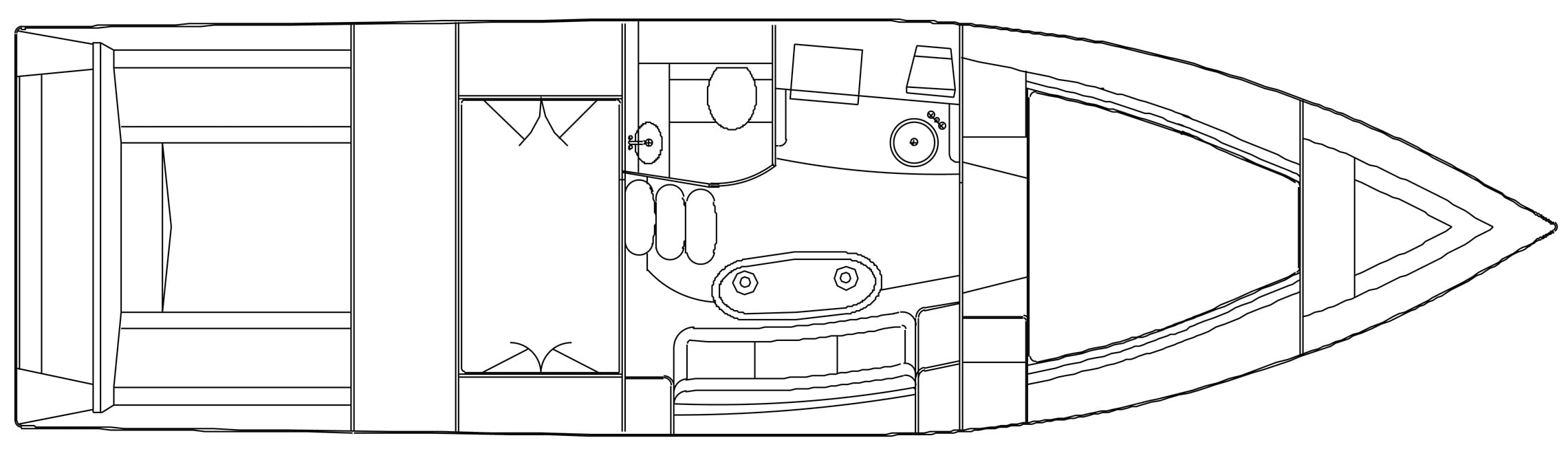 Fountain 38 Express Cruiser floor plan