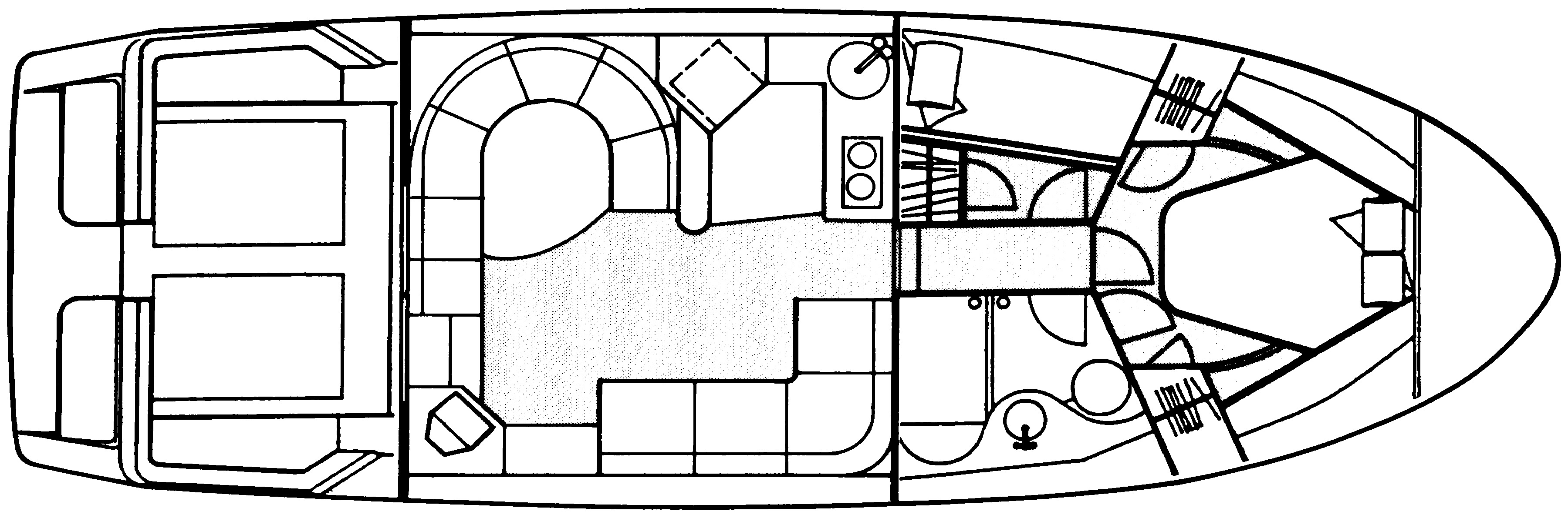 Mainship Yachts 40 Sedan Bridge floor plan