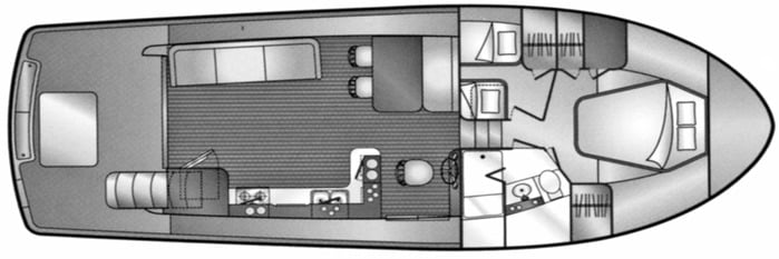 Mainship Yachts 400 Trawler; 414 Trawler floor plan
