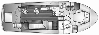 Mainship Yachts 400 Trawler; 414 Trawler floor plan