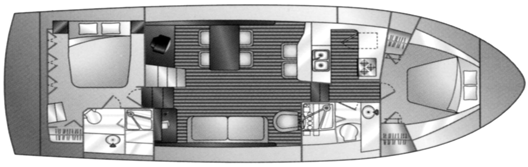 Mainship Yachts 430 Trawler floor plan