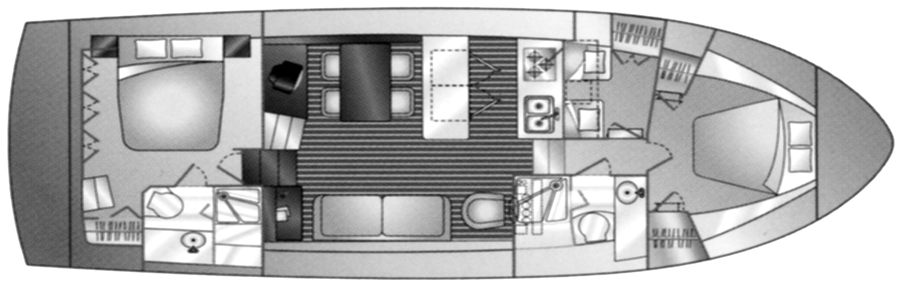 Mainship Yachts 430 Trawler floor plan