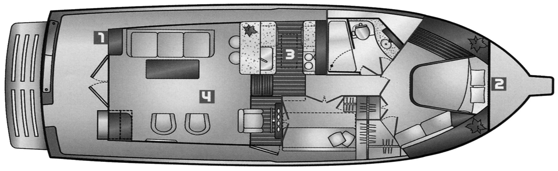 Mainship Yachts 43-45-479 Trawler floor plan