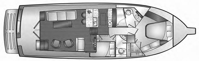 Mainship Yachts 43-45-479 Trawler floor plan