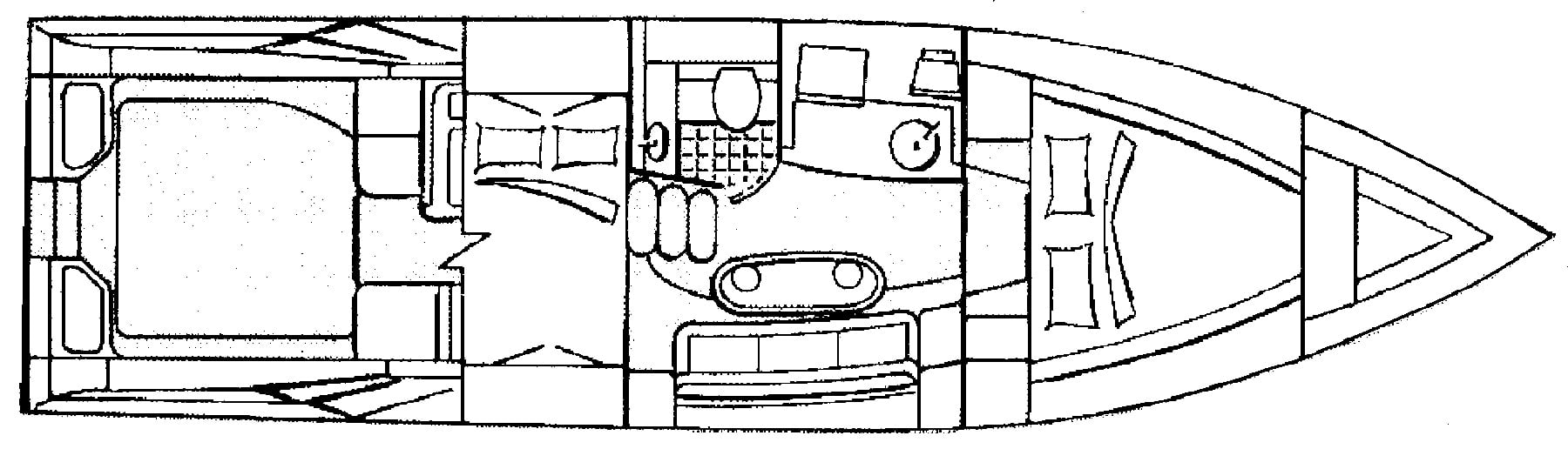 Fountain 38 Sportfish Cruiser floor plan