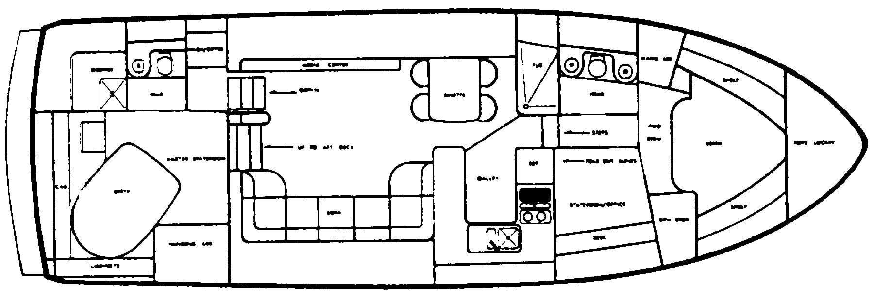Mainship Yachts 47 Motor Yacht floor plan