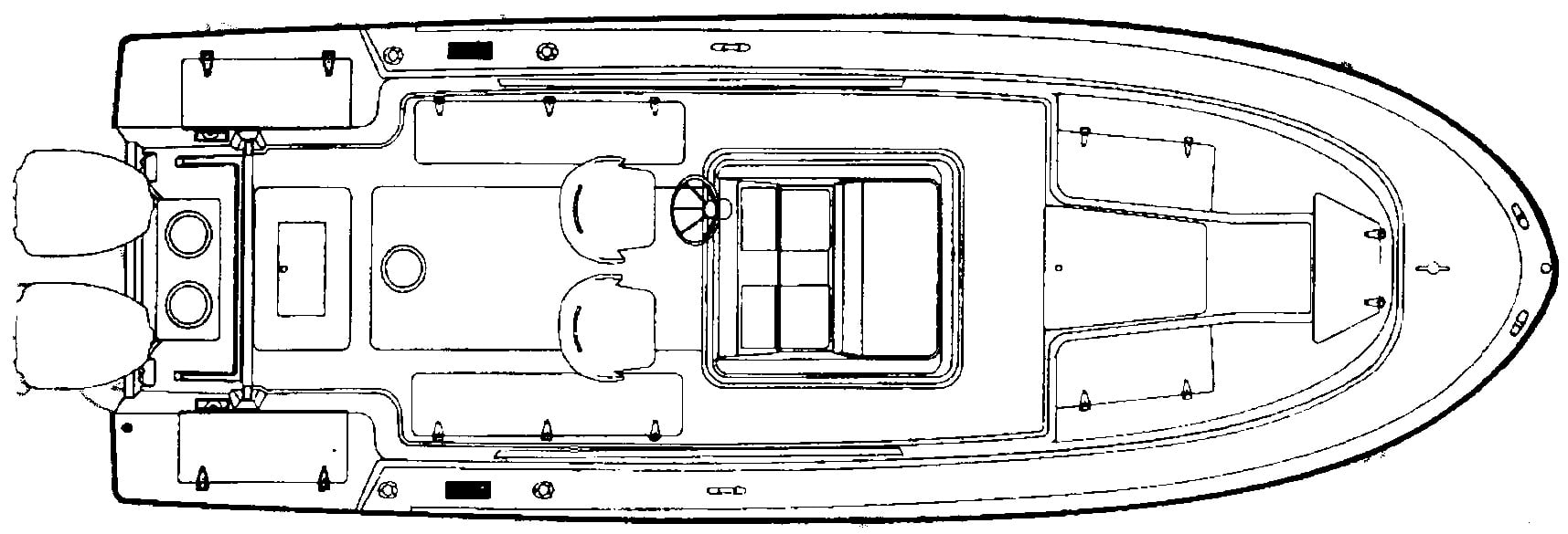 Mako Yachts 261 Center Console floor plan