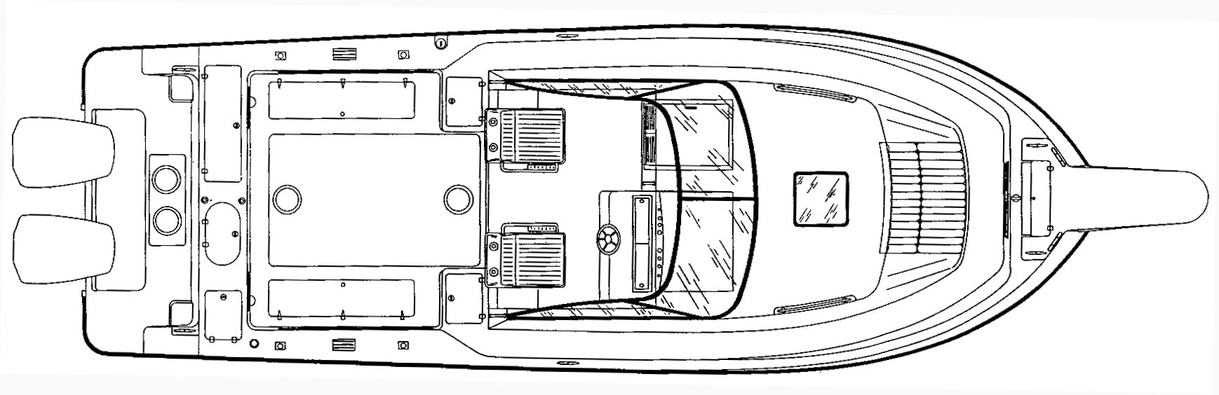 Mako Yachts 293 Walkaround floor plan