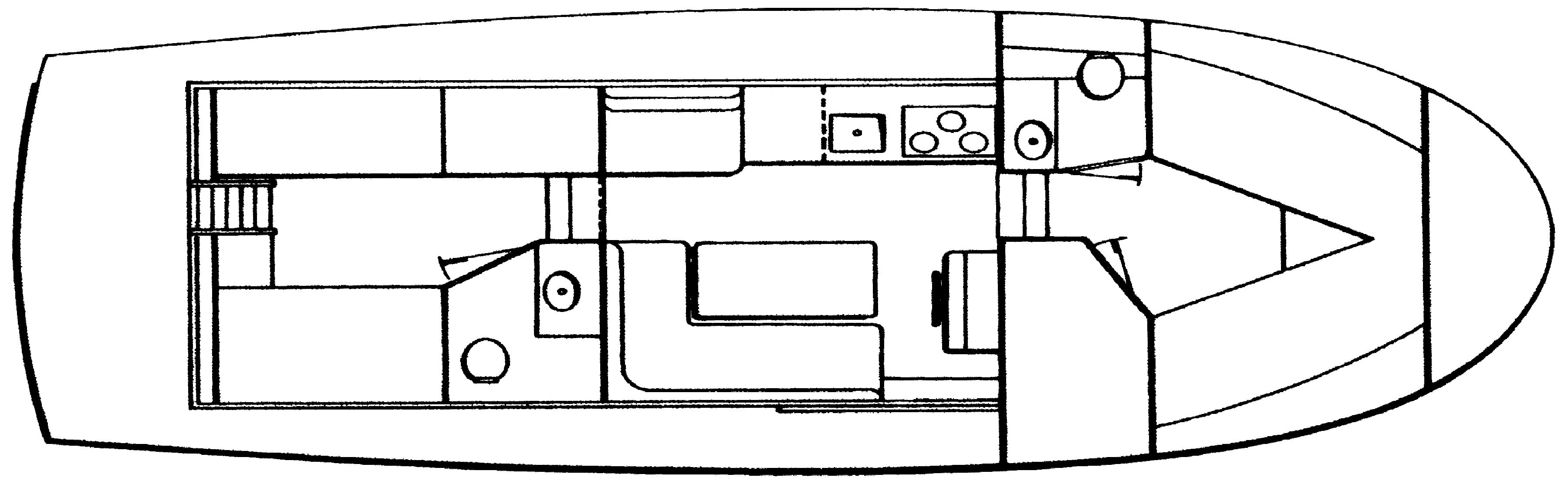 Marine Trader Yachts 34 Double Cabin floor plan