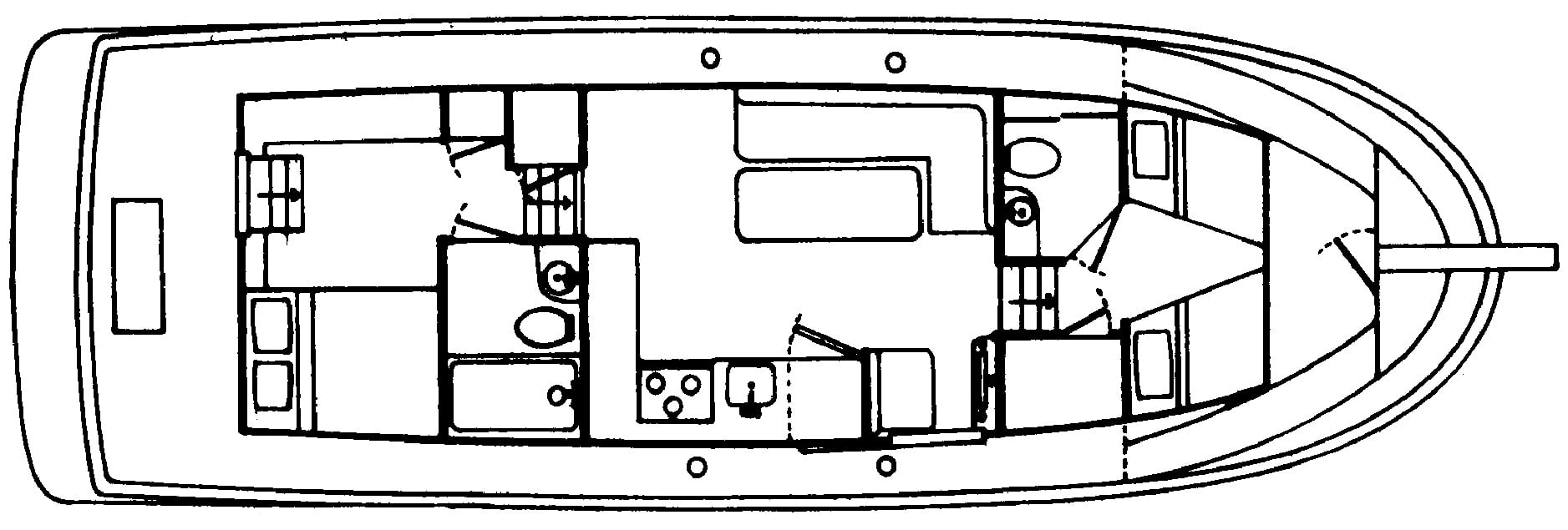 Marine Trader Yachts 36 Double Cabin floor plan