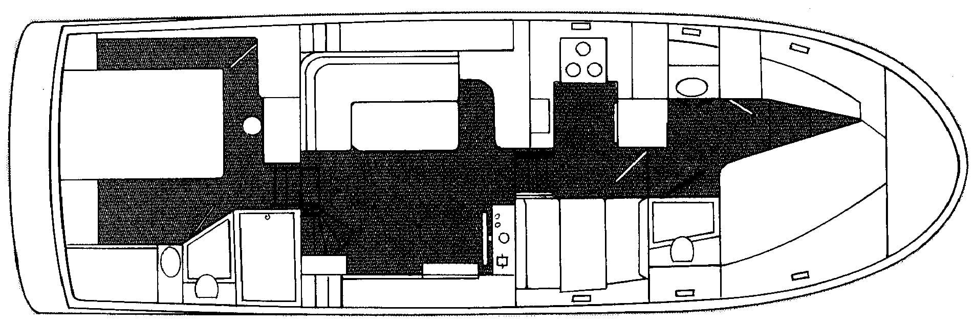 Marine Trader Yachts 36 Sundeck floor plan