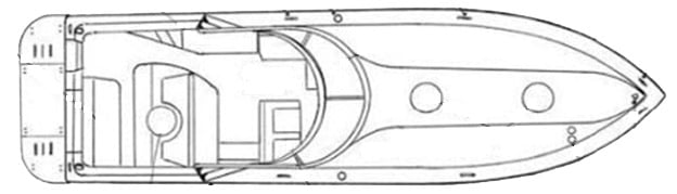 Fountain 48 Express Cruiser floor plan