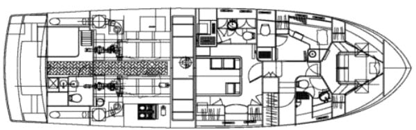 Marlow Yachts 57 Explorer floor plan