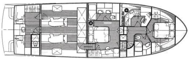 Marlow Yachts 61 Explorer floor plan
