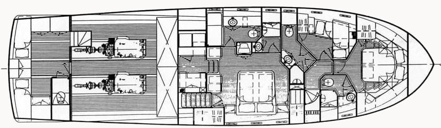 Marlow Yachts 65 Explorer floor plan