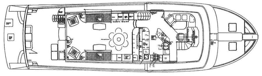 Marlow Yachts 78 Explorer floor plan