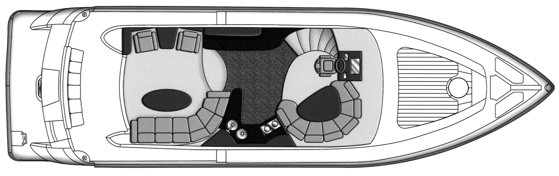 Marquis Yachts 59 Pilothouse floor plan