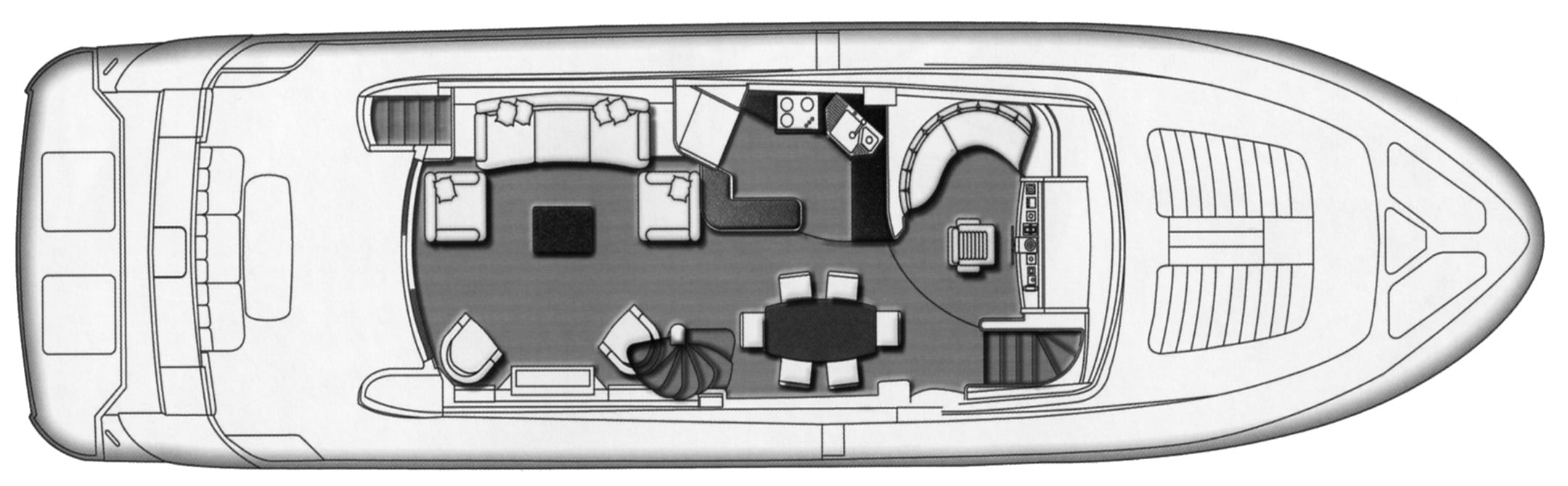 Marquis Yachts 65-690 Pilothouse floor plan