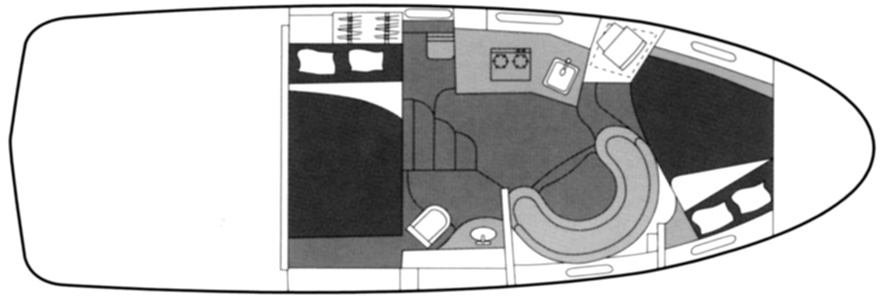 Maxum 3100 SE floor plan