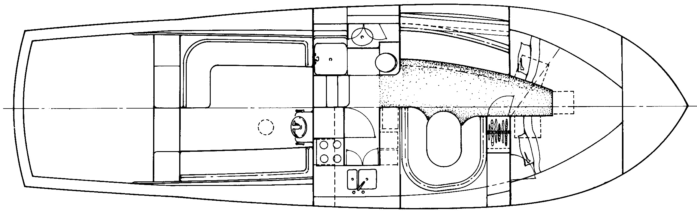 Garlington Yachts 44 Express floor plan