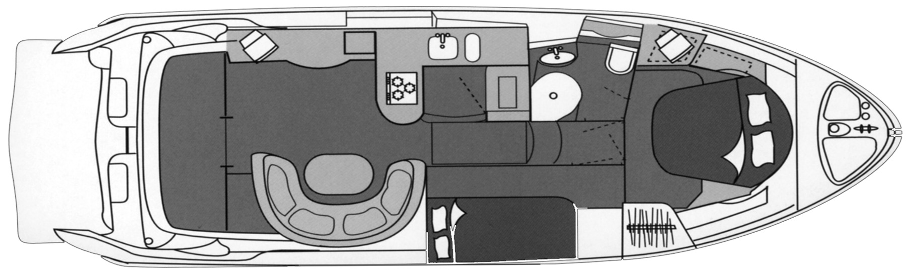 Maxum 4100 SCB floor plan