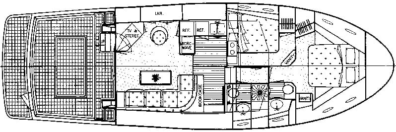 McKinna Yachts 47 Sedan; 481 Sedan floor plan