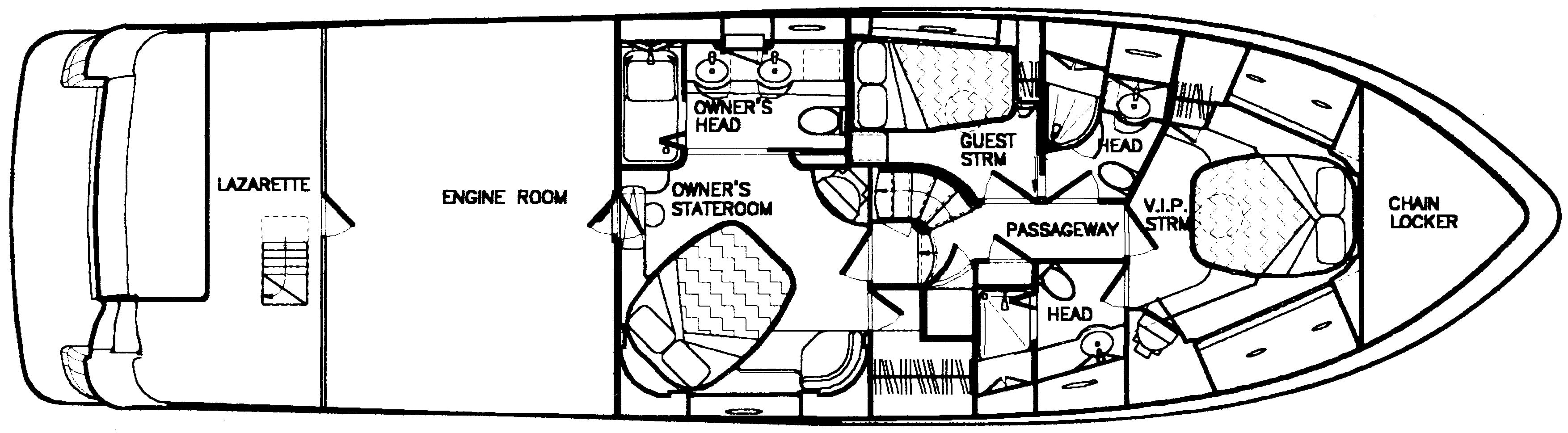 McKinna Yachts 65 Pilothouse floor plan