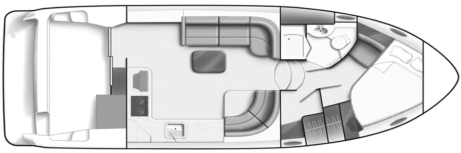 Meridian Yachts 341 Sedan floor plan