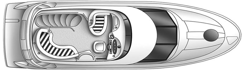 Meridian Yachts 341 Sedan floor plan