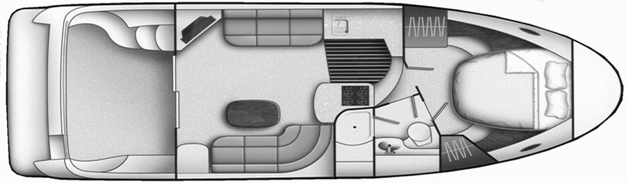 Meridian Yachts 341 Sedan floor plan