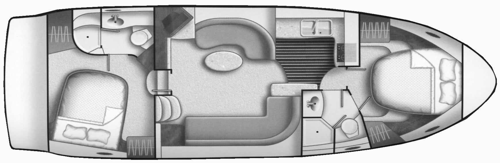 Meridian Yachts 368 Motor Yacht floor plan