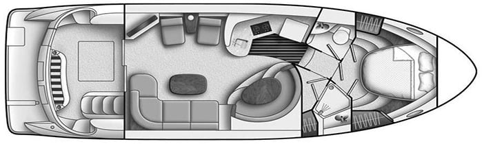 Meridian Yachts 391 Sedan floor plan