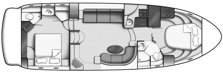 Meridian Yachts 408 Motor Yacht floor plan