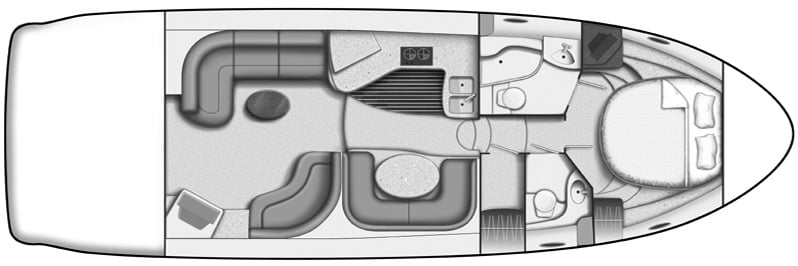 Meridian Yachts 411 Sedan floor plan
