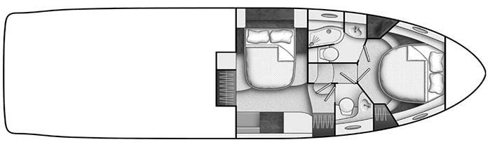 Meridian Yachts 441 Sedan floor plan