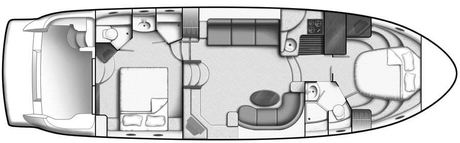 Meridian Yachts 459 Cockpit Motor Yacht floor plan