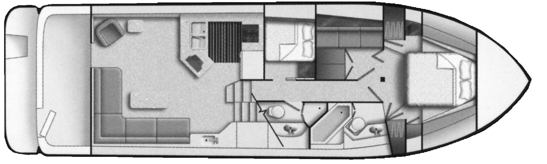 Meridian Yachts 490 Pilothouse floor plan