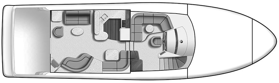 Meridian Yachts 580 Pilothouse floor plan