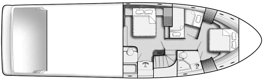 Meridian Yachts 580 Pilothouse floor plan