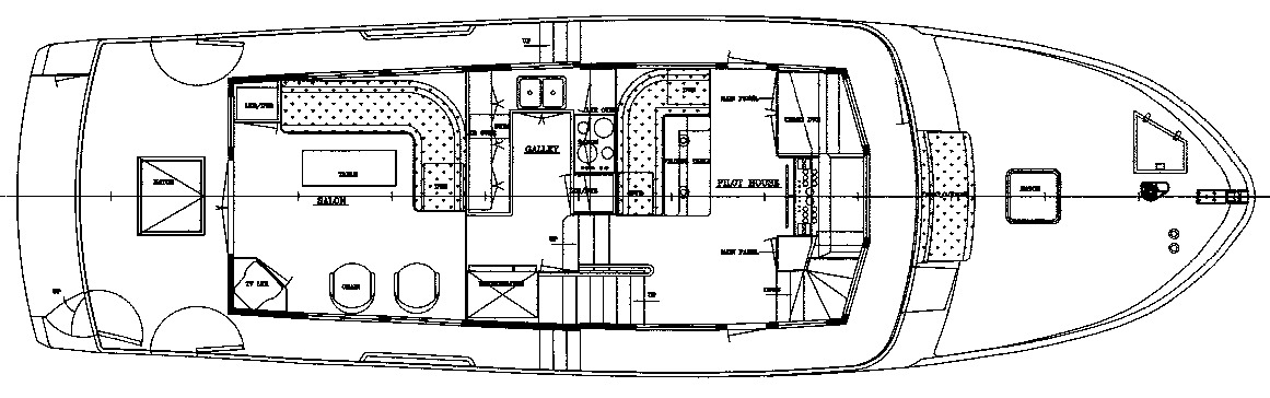 Grand Alaskan 53 Pilothouse floor plan
