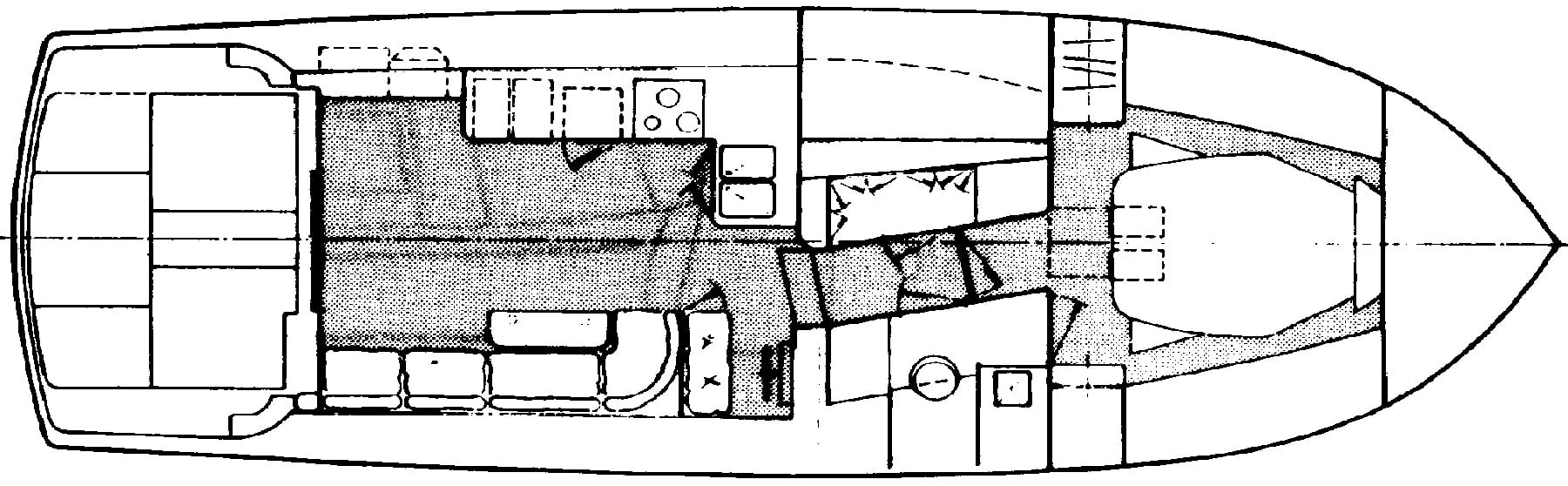 Mikelson Yachts 42 Sportfisher floor plan