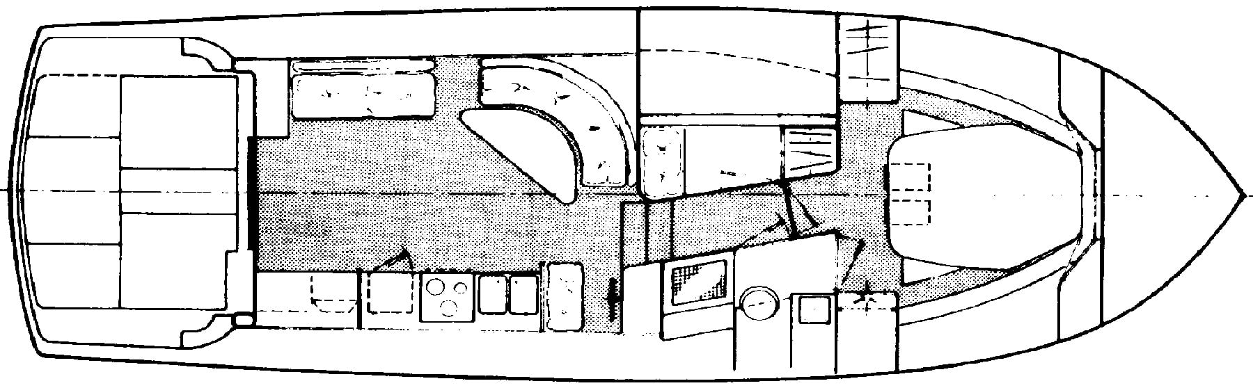 Mikelson Yachts 42 Sportfisher floor plan